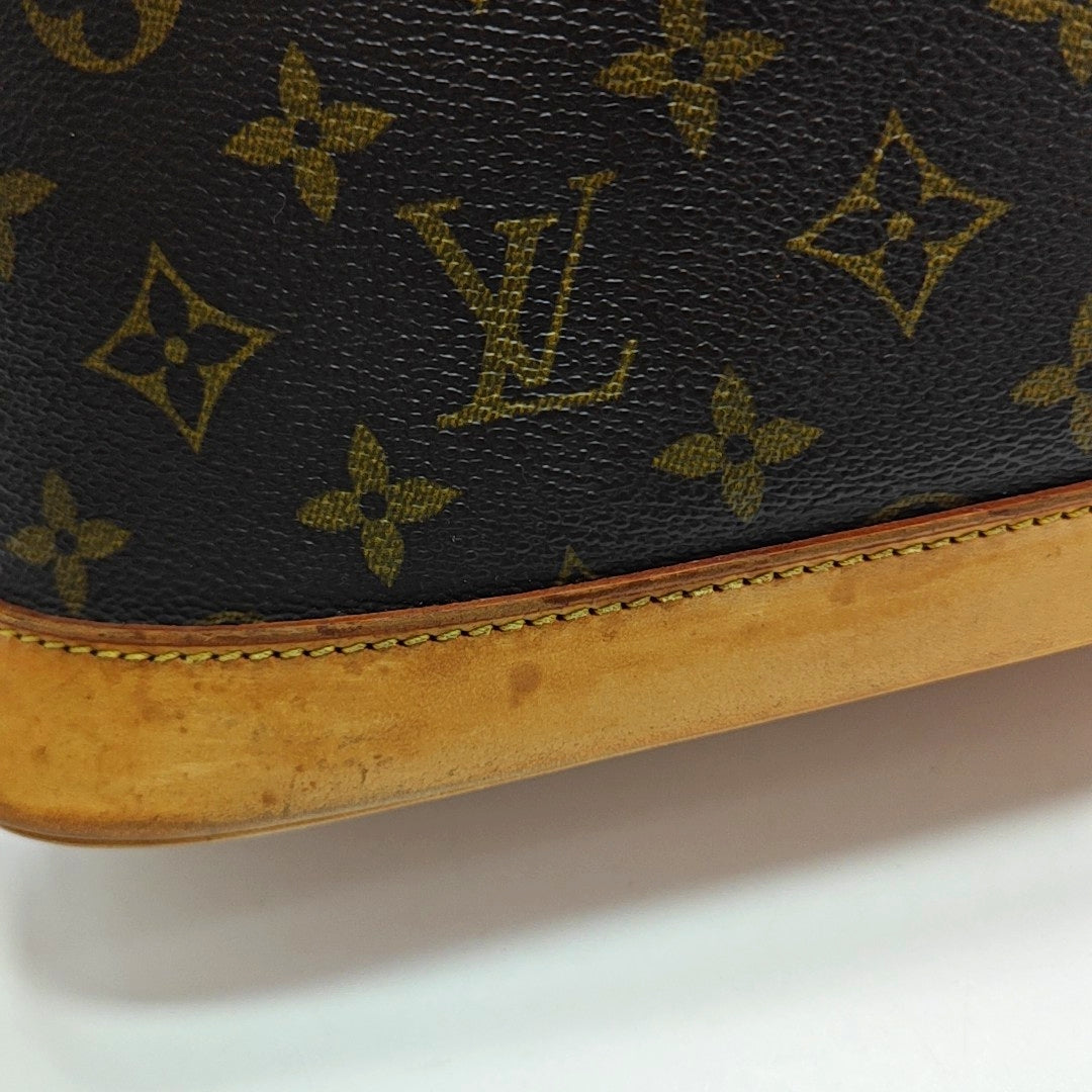 ALMA PM Monogram Coated Canvas Brown
