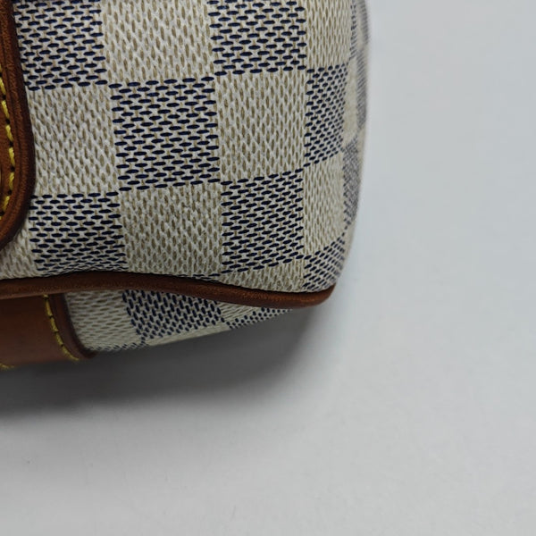 STRESA Damier Azur Coated Canvas White