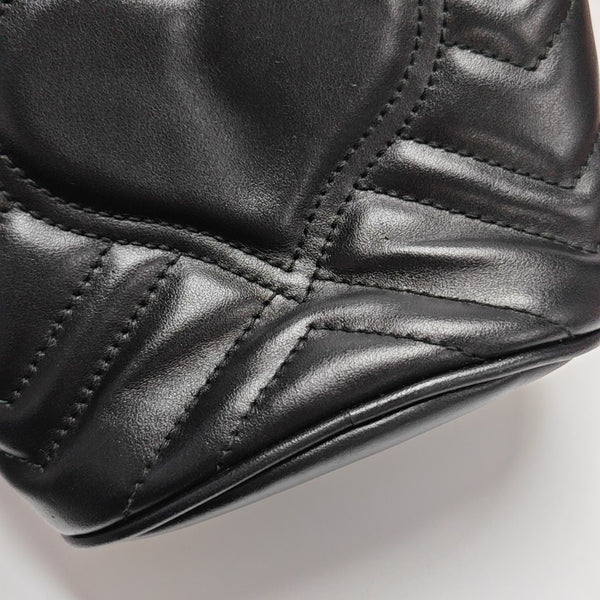 GG Marmont Mini Quilted Calfskin Black