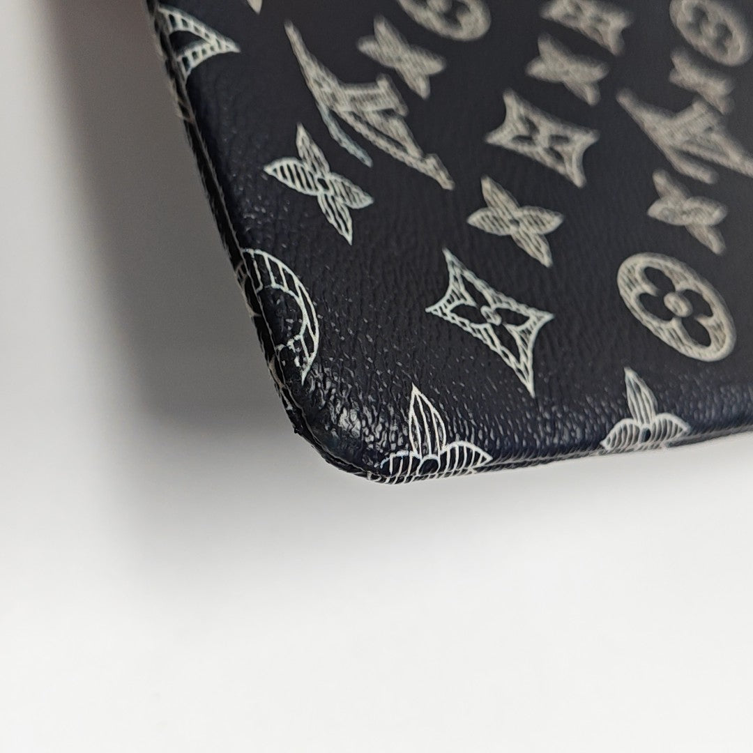 APOLLO GM Monogram Coated Canvas Blue