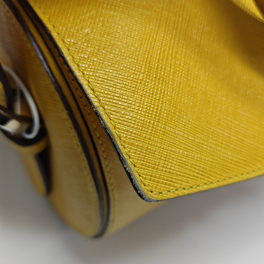 Calfskin Top Handle Bag Yellow