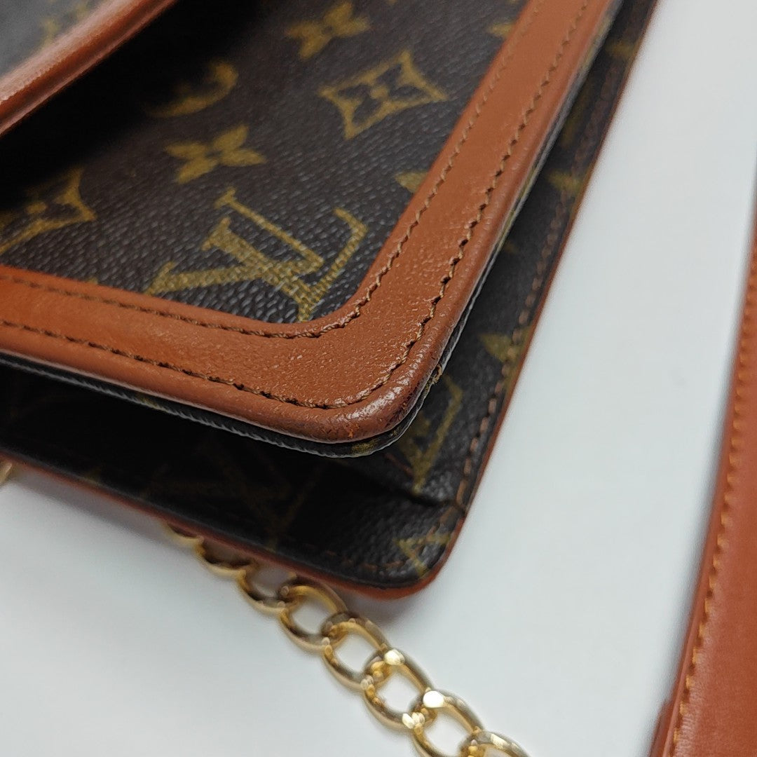 DAME GM Monogram Coated Canvas Brown