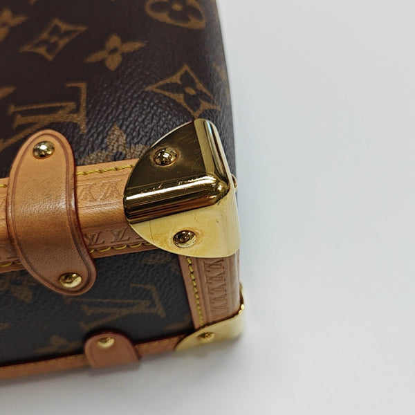 SIDE TRUNK MM Monogram Coated Canvas Brown