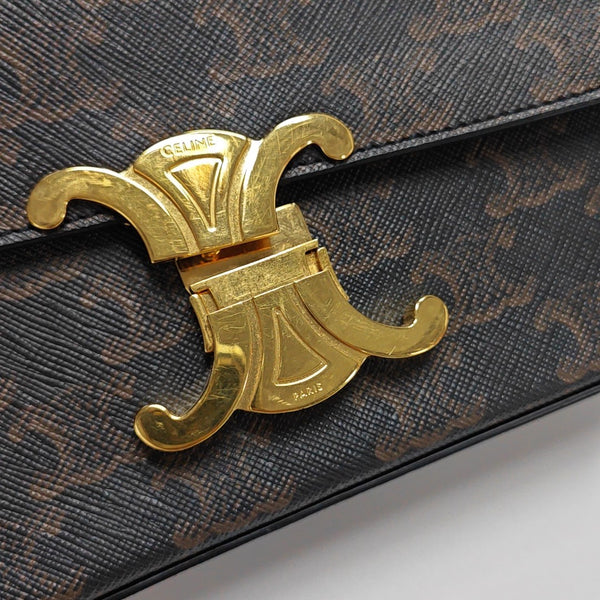 TRIOMPHE Small Coated Canvas Brown