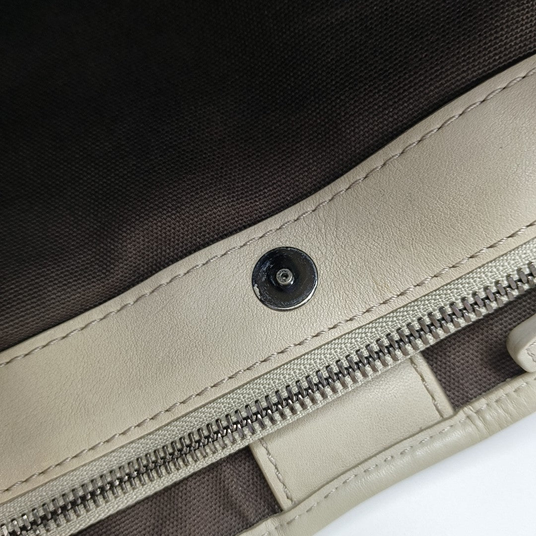 Coated Canvas Tote Bag Gray