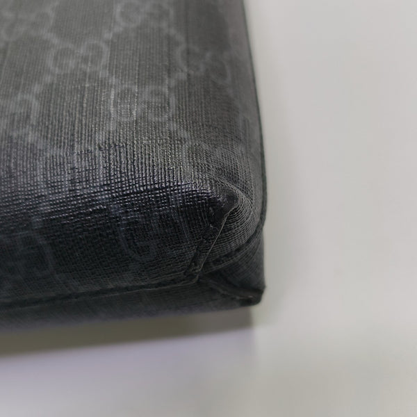 Monogram Coated Canvas Shoulder Bag Black