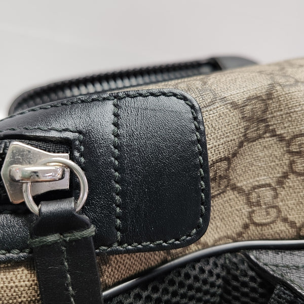 Monogram Coated Canvas Backpack Black