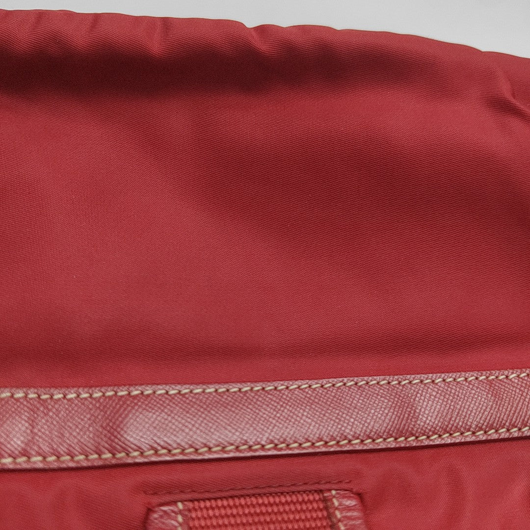 Nylon Shoulder Bag Red