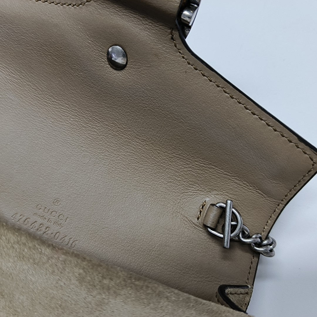 Dionysus Super Mini Monogram Coated Canvas Beige