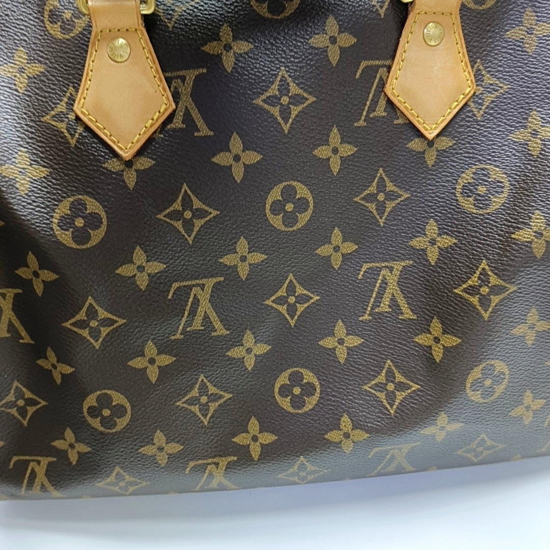 SPEEDY 30 Monogram Coated Canvas Brown