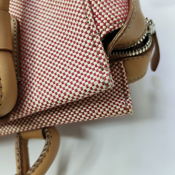 Canvas Top Handle Bag Red