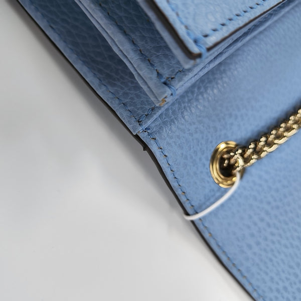 Interlocking G Small Calfskin Blue