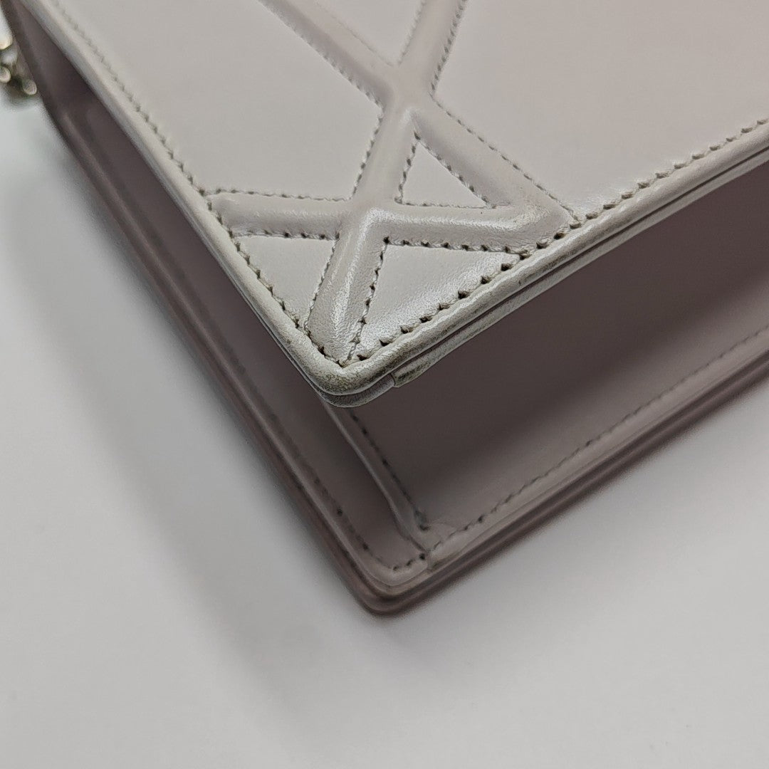 Diorama Medium Cannage Calfskin Pink
