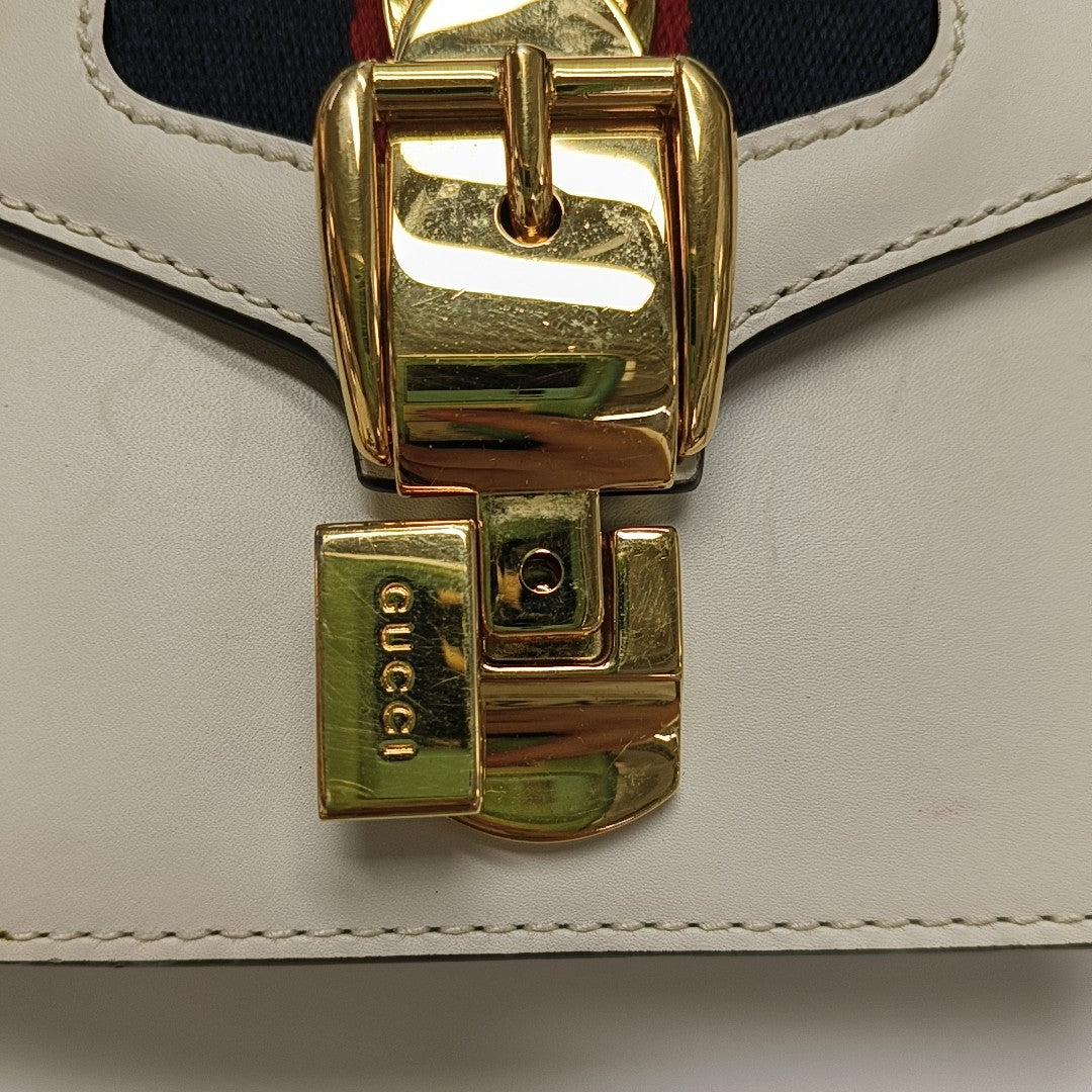 Sylvie Mini Calfskin White