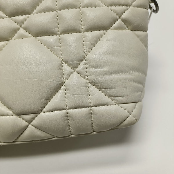 Diortravel Nomad Small Cannage Calfskin White