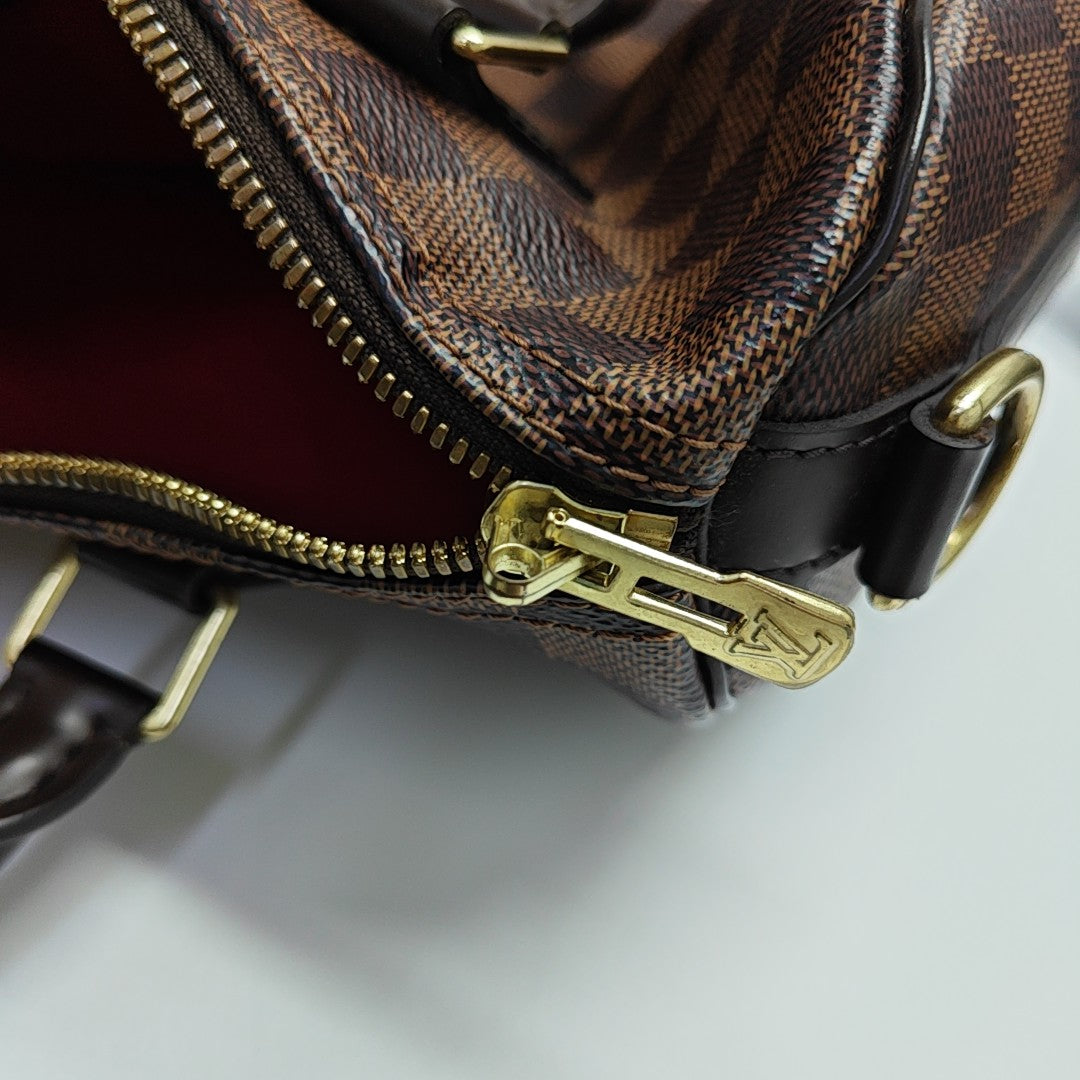 SPEEDY 25 Damier Ebene Coated Canvas Brown