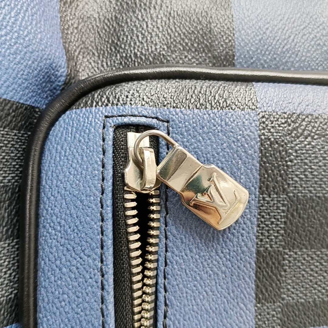JOSH Damier Graphite Coated Canvas Gray