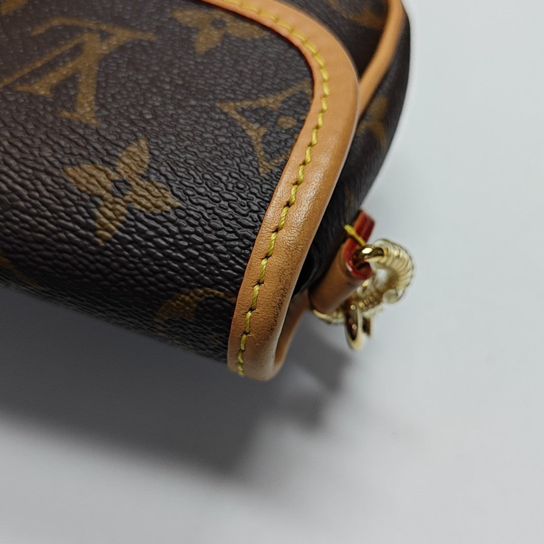 DIANE Nano Monogram Coated Canvas Brown