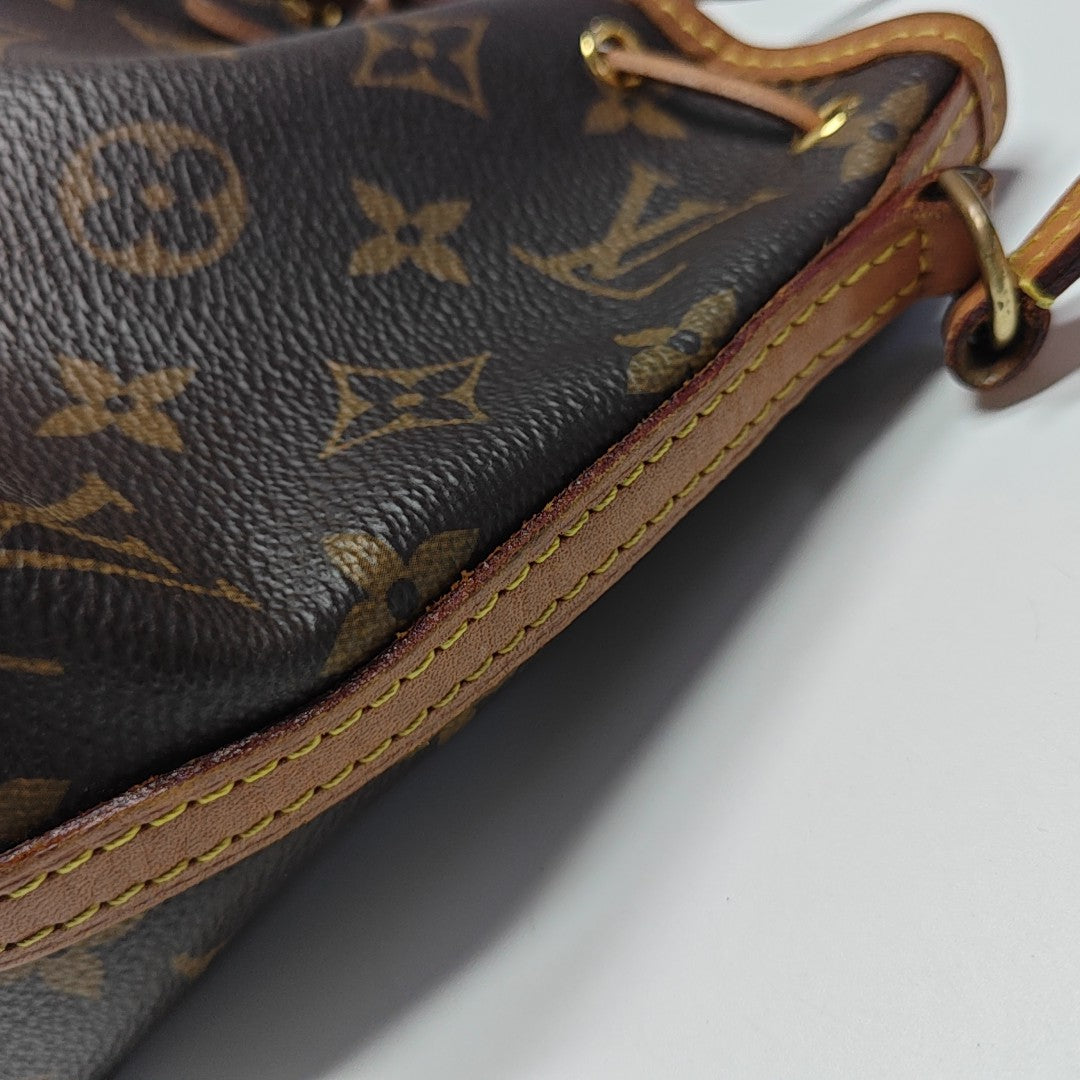 NÉONOÉ Nano Monogram Coated Canvas Brown