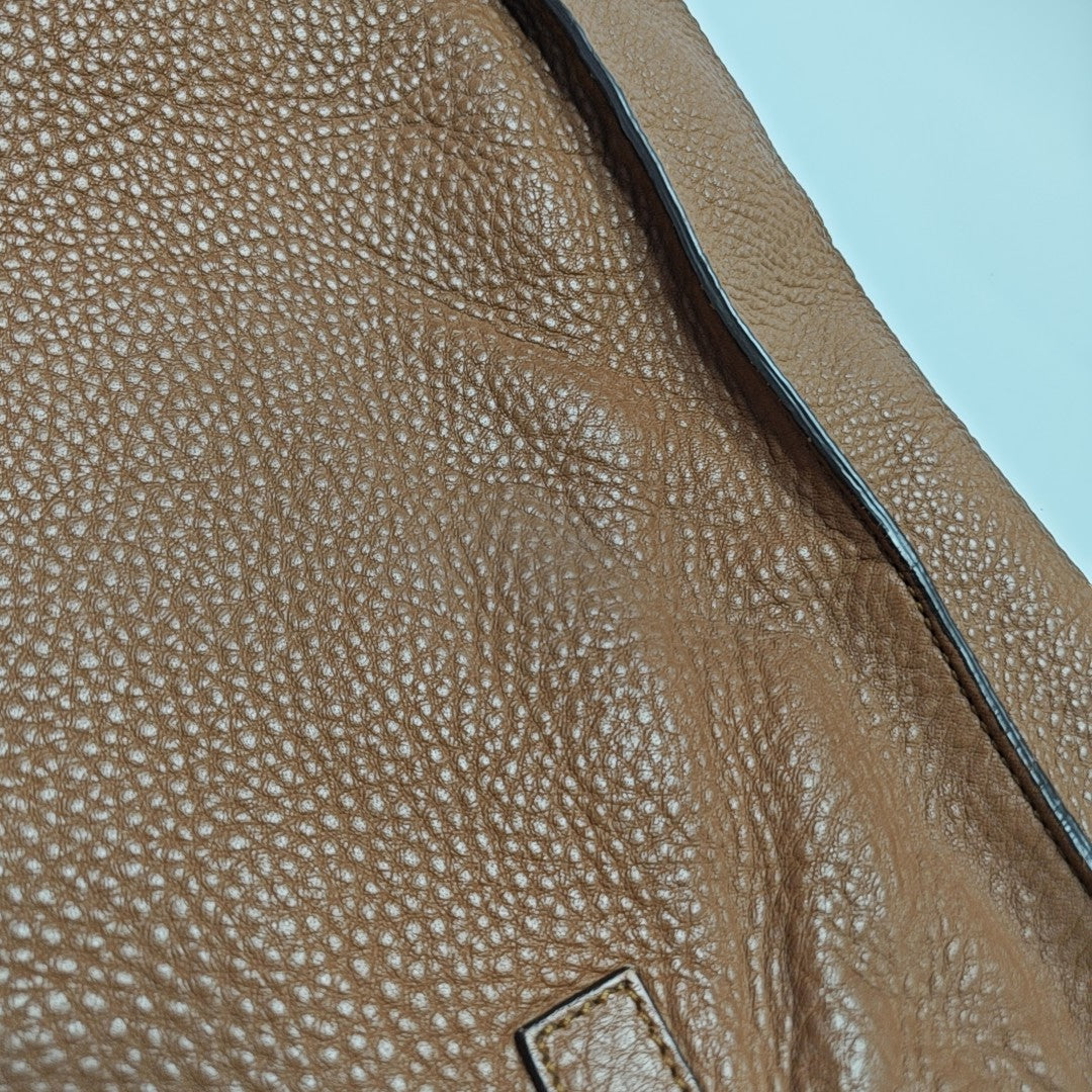 Calfskin Shoulder Bag Brown