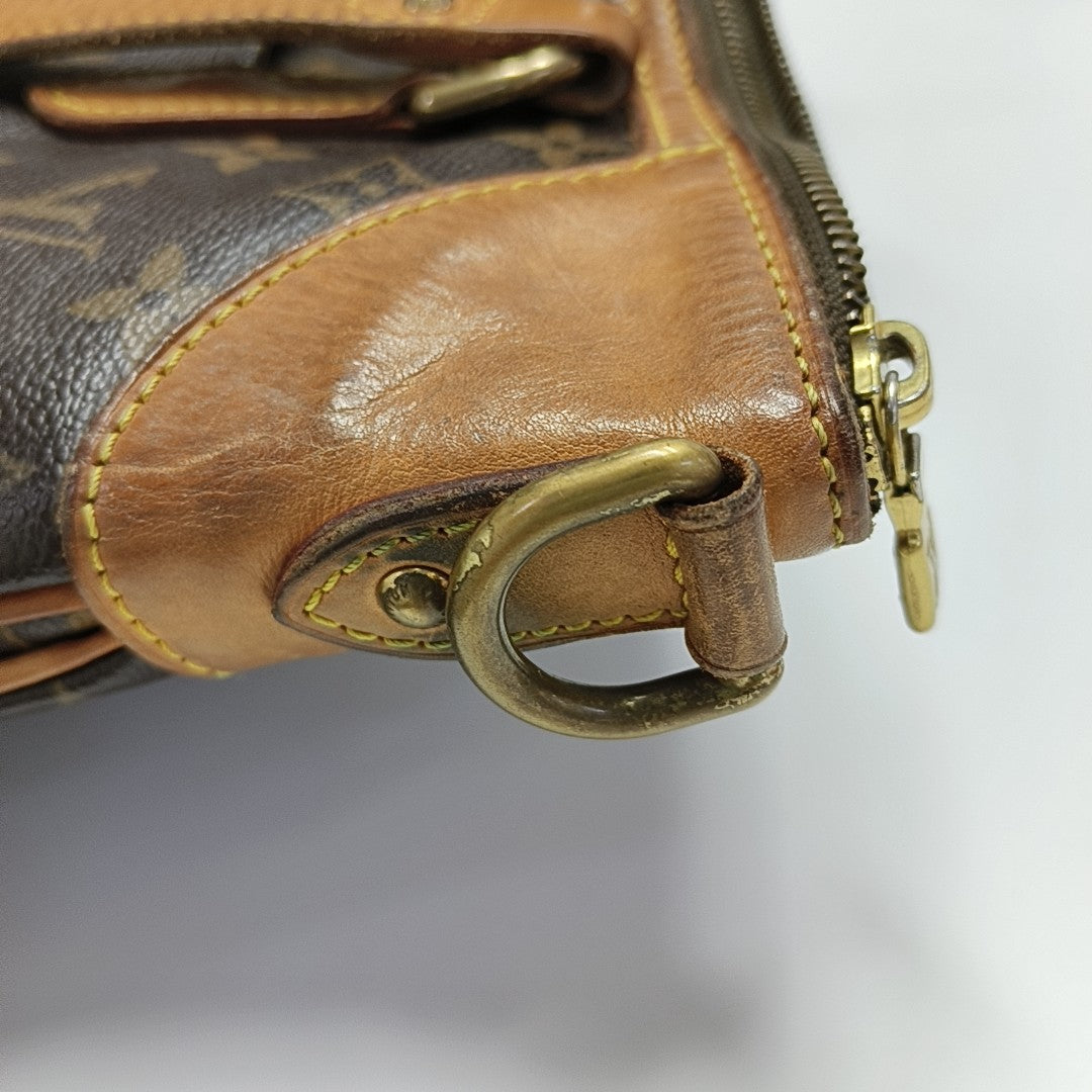 ODEON Monogram Coated Canvas Brown