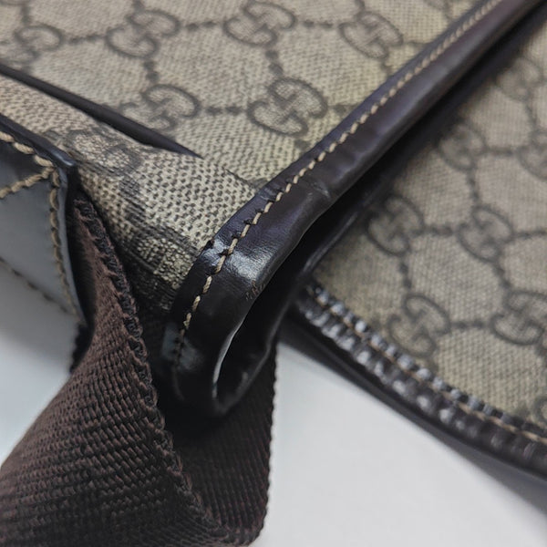 GG Messenger Monogram Coated Canvas Black
