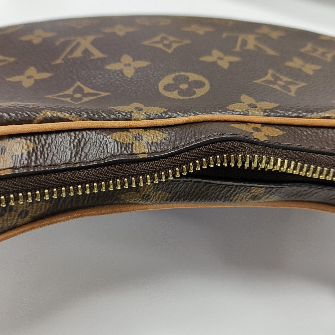 CROISSANT Monogram Coated Canvas Brown