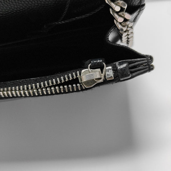 MONOGRAM WOC Chevron Calfskin Black
