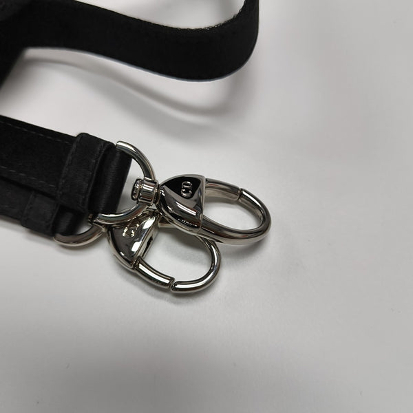 Lady Dior Mini Cannage Silk Satin Black