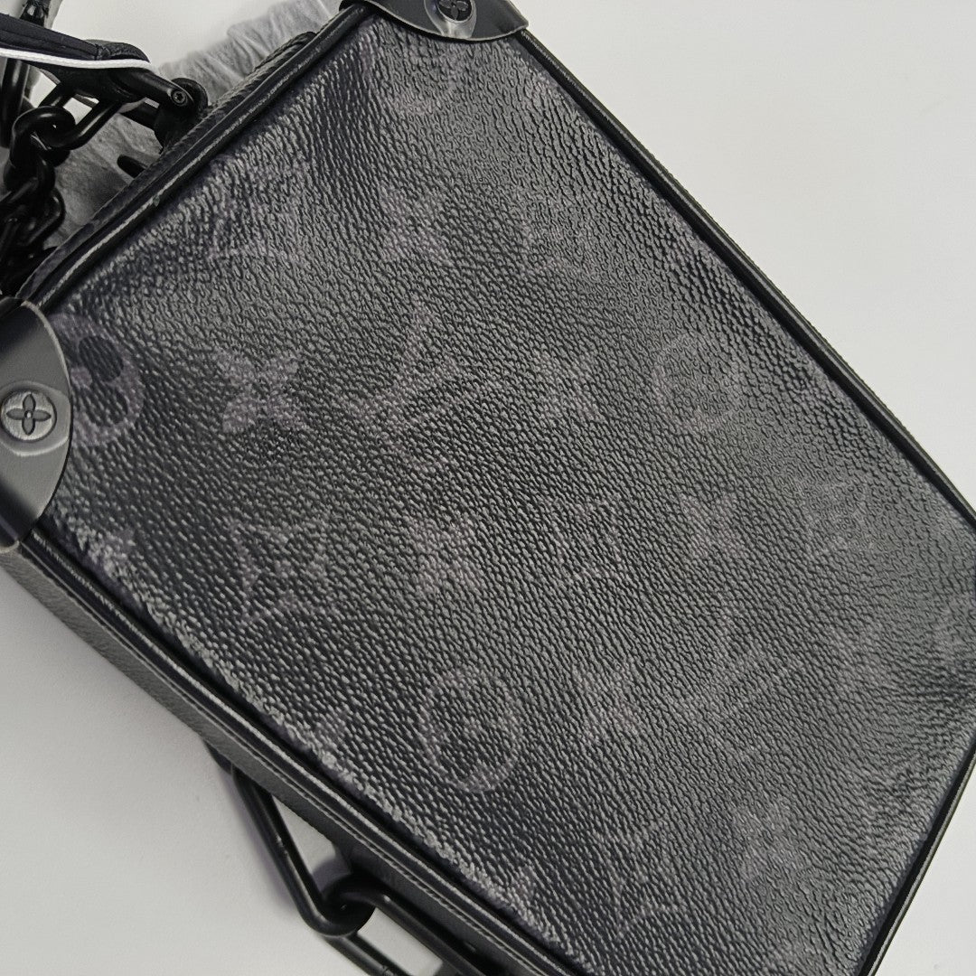 SOFT TRUNK Mini Monogram Coated Canvas Black