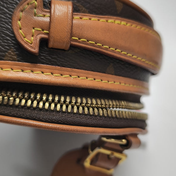 BOITE CHAPEAU Mini Monogram Coated Canvas Brown
