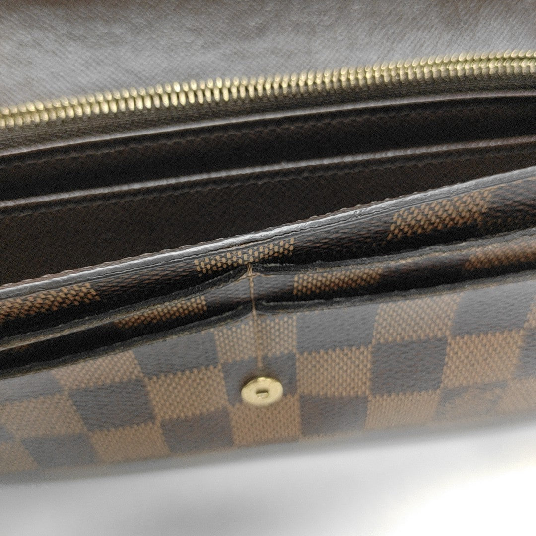 JOSÉPHINE Damier Ebene Coated Canvas Brown Wallet