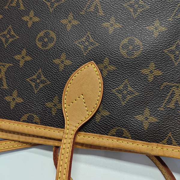 NEVERFULL GM Monogram Coated Canvas Brown
