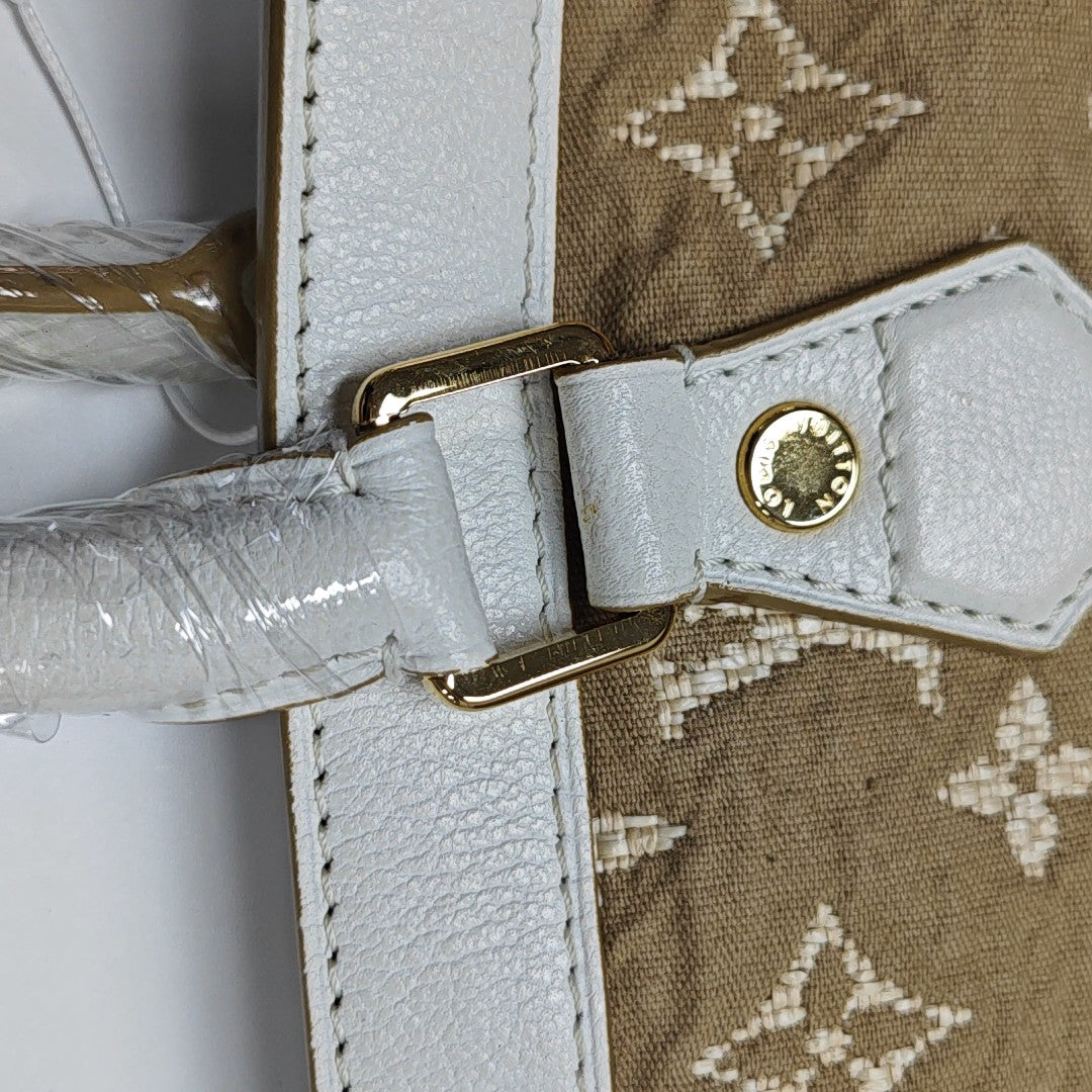 SABBIA BESACE GM Monogram Canvas Beige