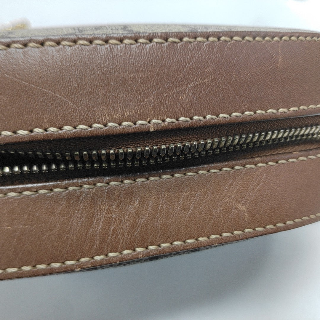 Monogram Coated Canvas Shoulder Bag Beige