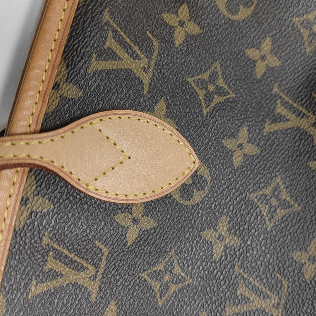 NEVERFULL MM Monogram Coated Canvas Brown
