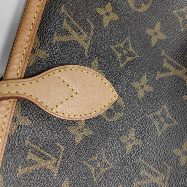 NEVERFULL MM Monogram Coated Canvas Brown