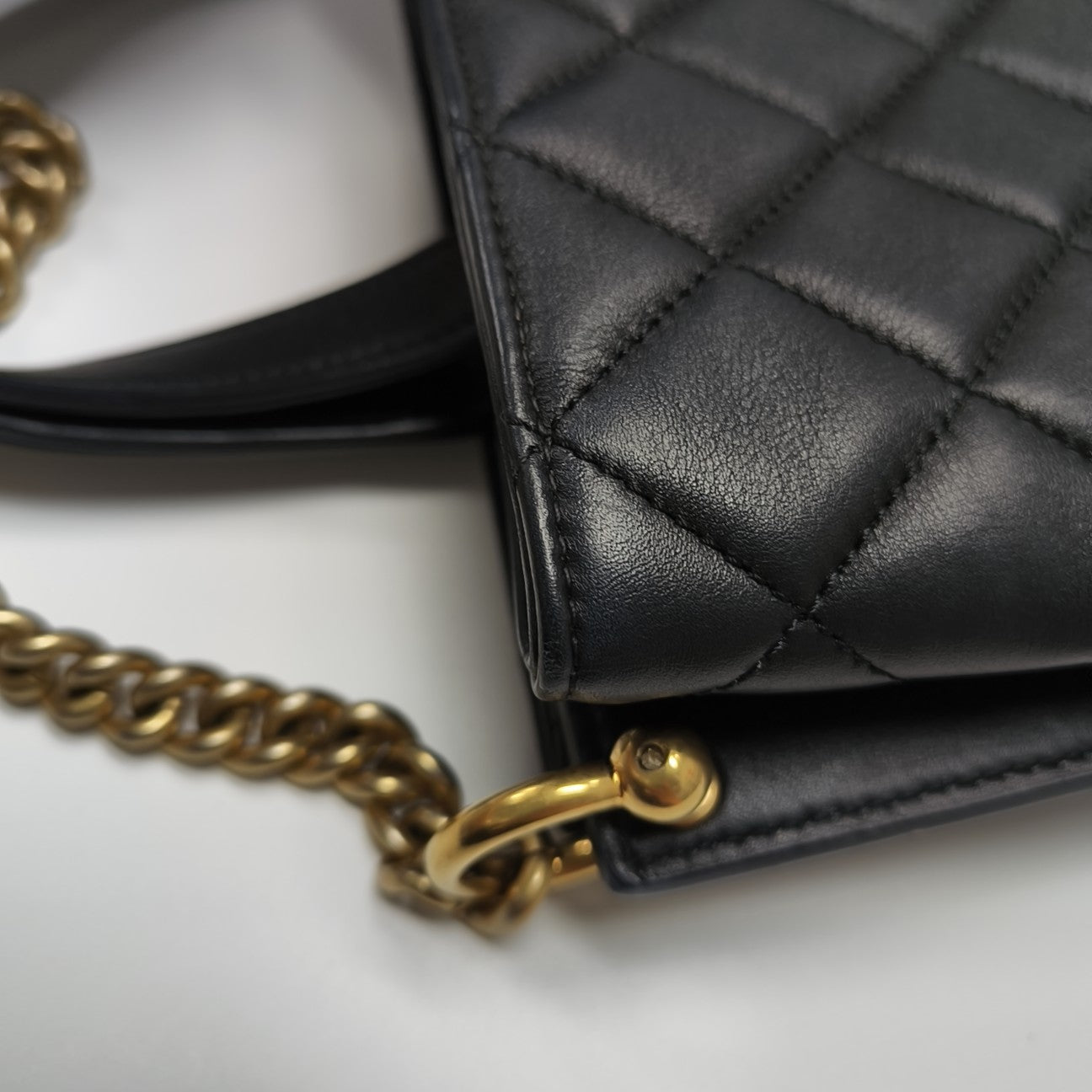 Quilted Calfskin Tote Bag Black