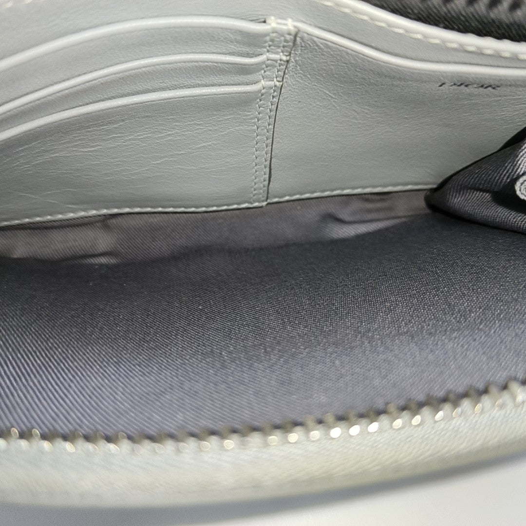 Coated Canvas Shoulder Bag Gray
