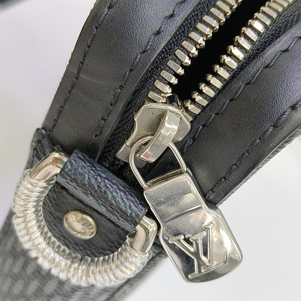TRIO Damier Graphite Coated Canvas Gray