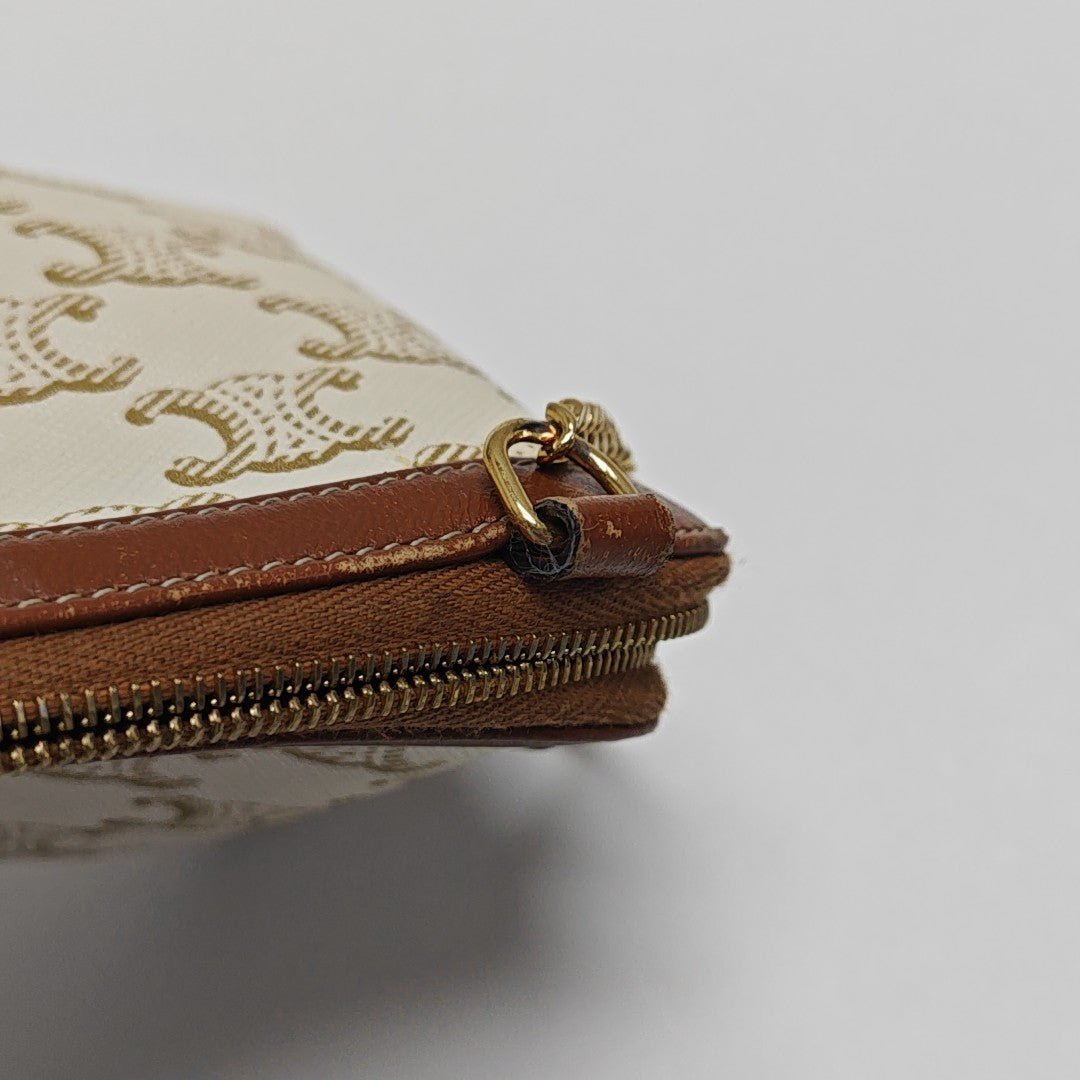 Coated Canvas Shoulder Bag White