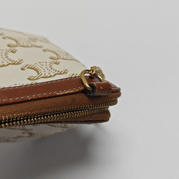Coated Canvas Shoulder Bag White