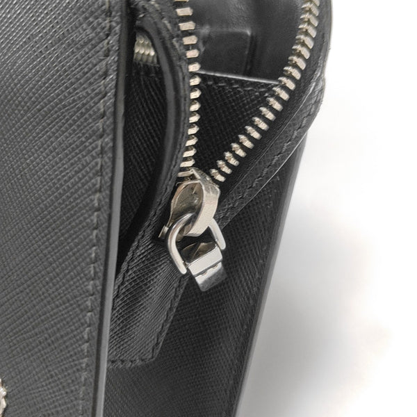 Saffiano Calfskin Clutch Black