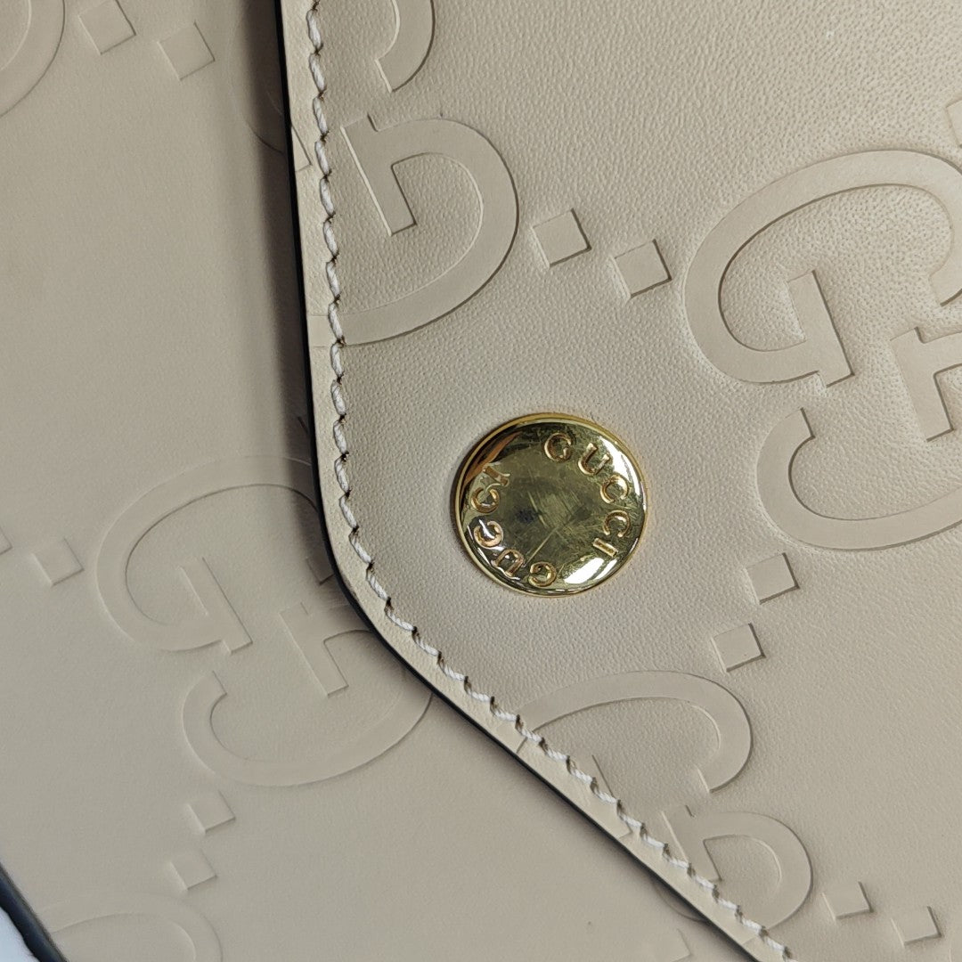 Monogram Calfskin Shoulder Bag Super Mini Beige