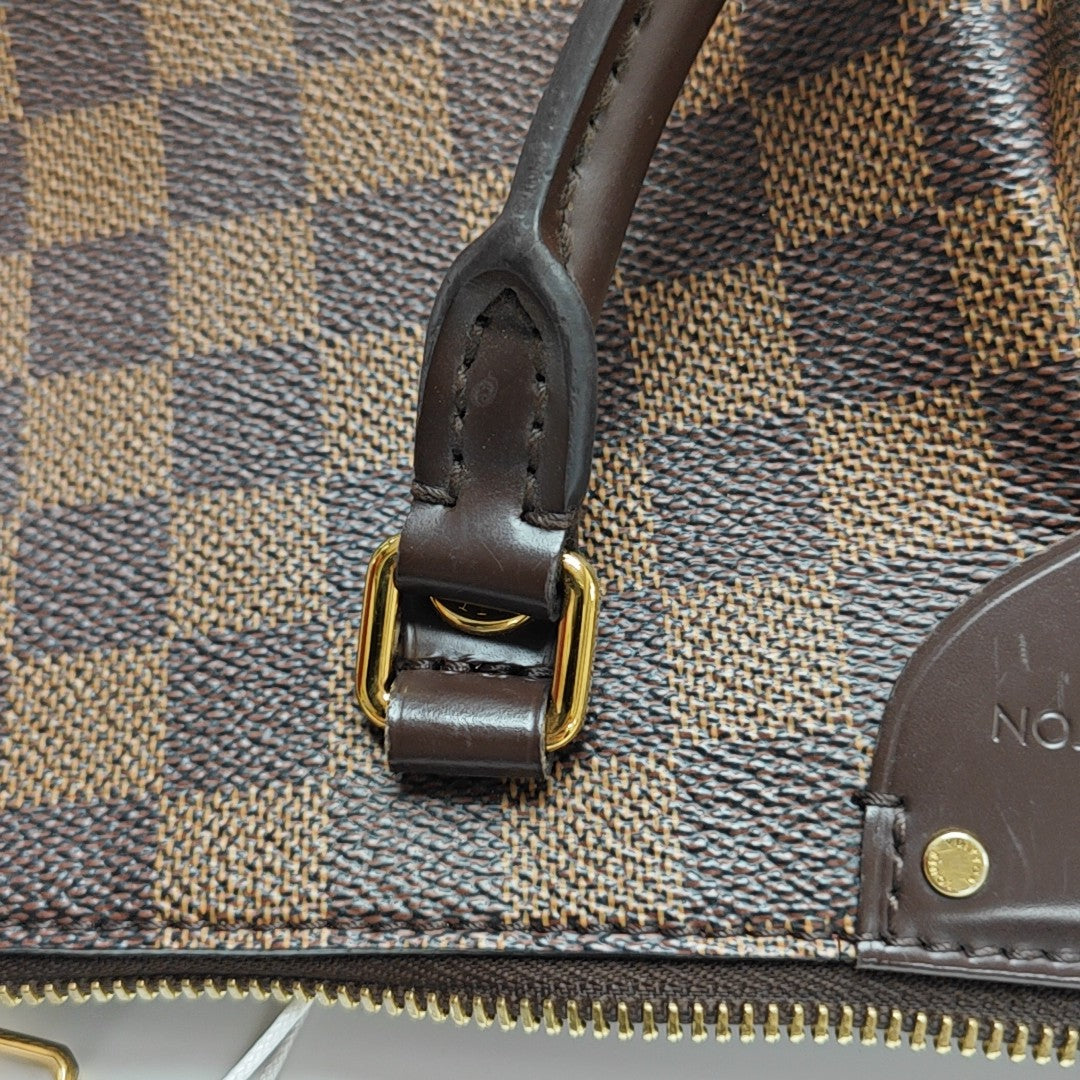 SIENA Damier Ebene Coated Canvas Brown