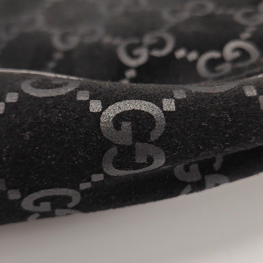 Monogram Suede Top Handle Bag Black
