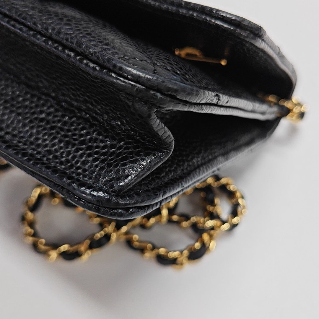 WOC Quilted Grained Calfskin Black