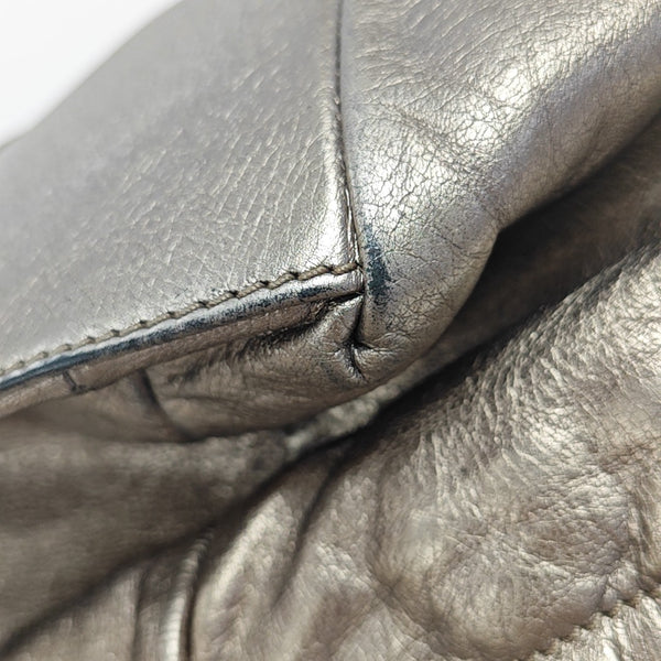Calfskin Top Handle Bag Beige