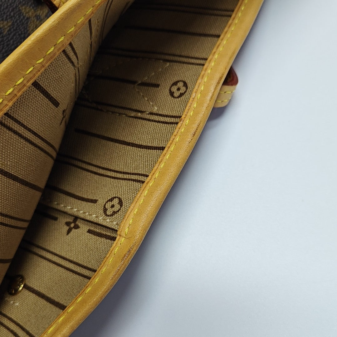 NEVERFULL GM Monogram Coated Canvas Brown