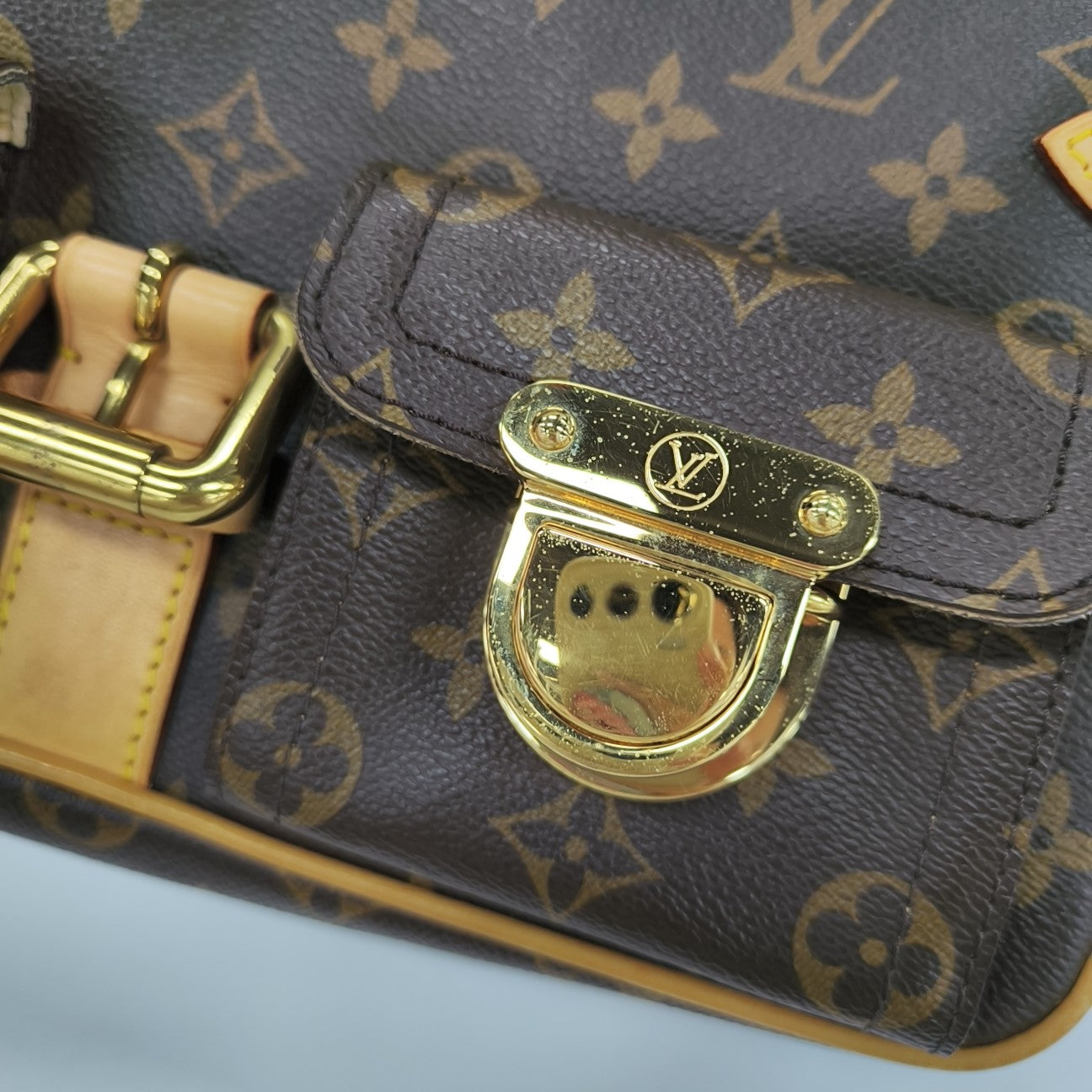 HUDSON PM Monogram Coated Canvas Brown